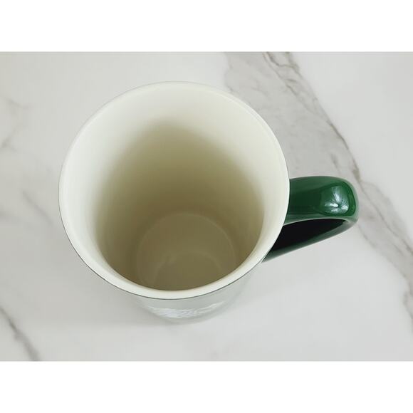 Starbucks Tall Coffee Mug Mermaid Logo 16oz Holiday 2020 Green Tree 6" Christmas - Picture 9 of 13